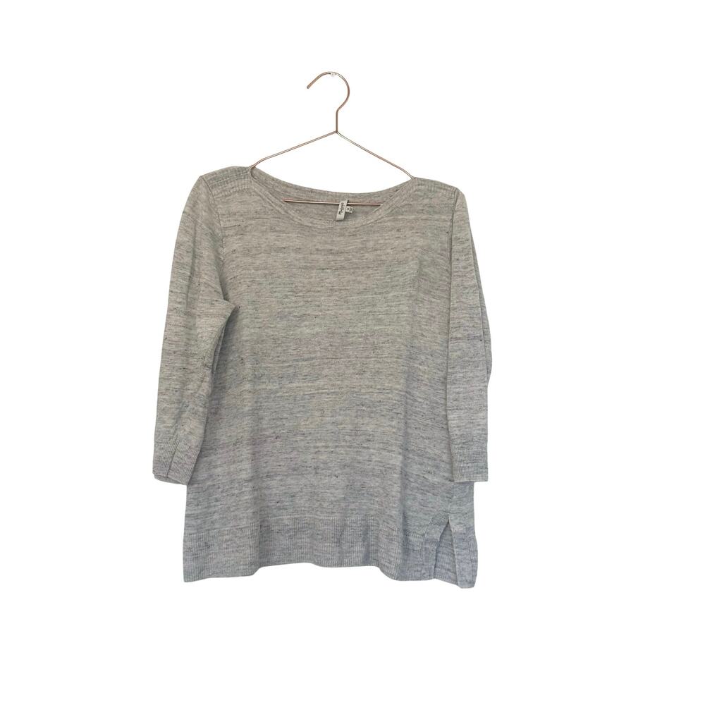 Madewell Medium Gray Linen Top - Women's Size Medium
